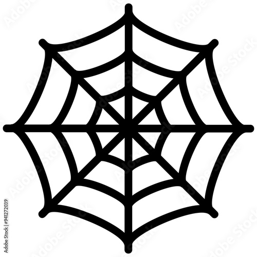 Halloween Icon. Spider web