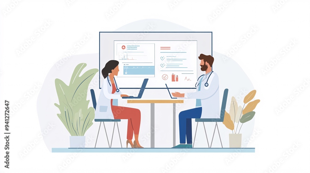 A doctor using a digital tool to streamline patient consultations A doctor using a digital tool to streamline patient consultations