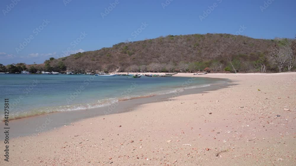 Looping Pink Sand Beach in East Lombok, Indonesia Looping Pink Sand Beach in East Lombok, Indonesia
