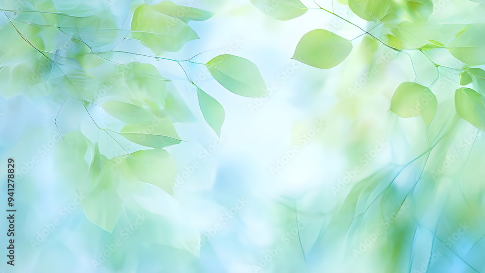 Fototapeta premium breeze through green leaves