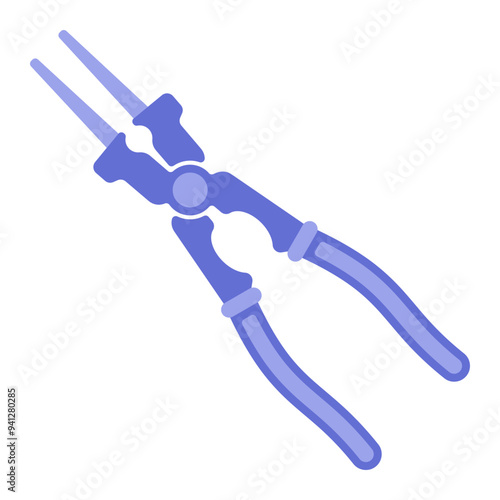 Mig Welding Plier Icon Perfect for designs with welding workshop, engineering, and labor themes