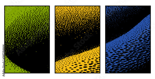 Set of 3 Abstract pattern. Illustration for printing on wall decorations. For use in graphics.