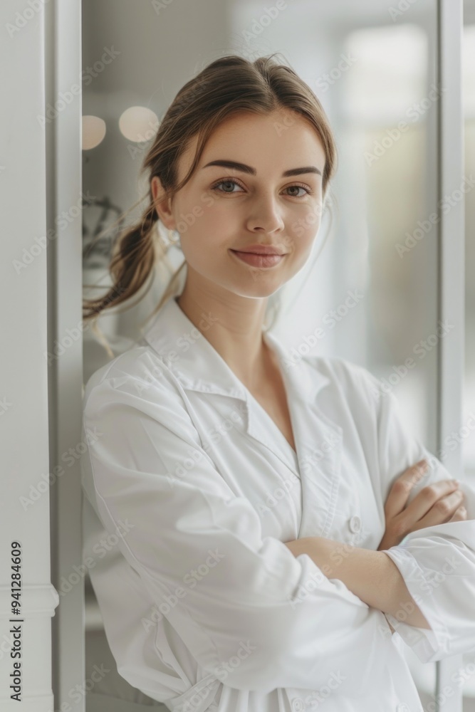A person standing with their arms crossed in front of a window, possibly contemplating or thinking deeply A person standing with their arms crossed in front of a window, possibly contemplating or thinking deeply