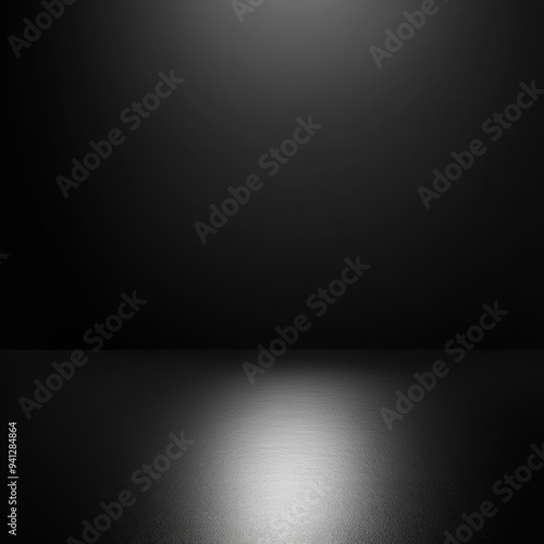 Black Surface with Single Spotlit Area