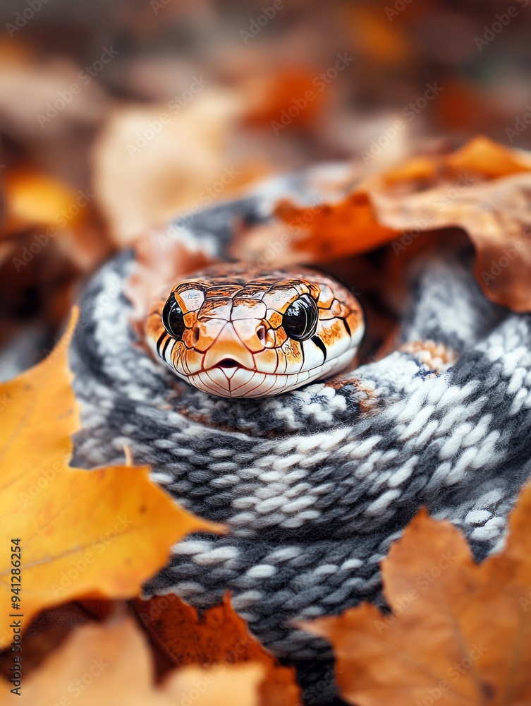 Fototapeta premium Christmas tree symbol of 2025: a snake on a green background