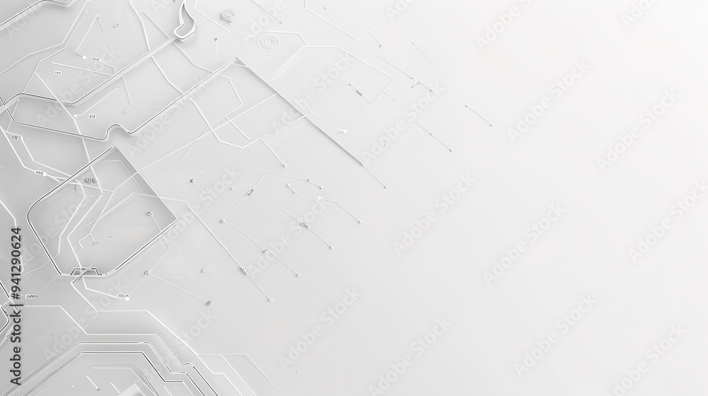 Obraz premium Stunning White Simple Technological Background: A Modern and Sleek Visual Delight. Showcasing the Fusion of Simplicity and Innovation.