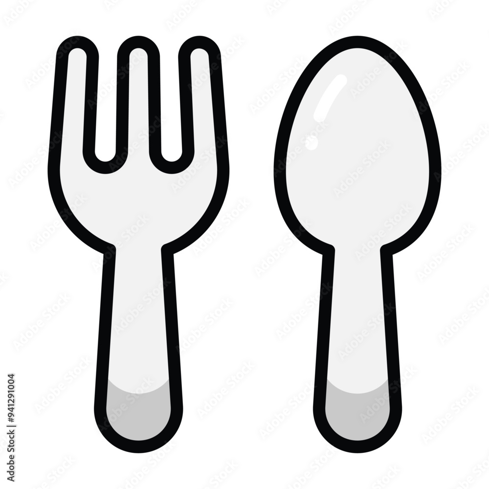 Simple Cutlery colorful icon. The icon can be used for websites, print templates, presentation templates, illustrations, etc Simple Cutlery colorful icon. The icon can be used for websites, print templates, presentation templates, illustrations, etc