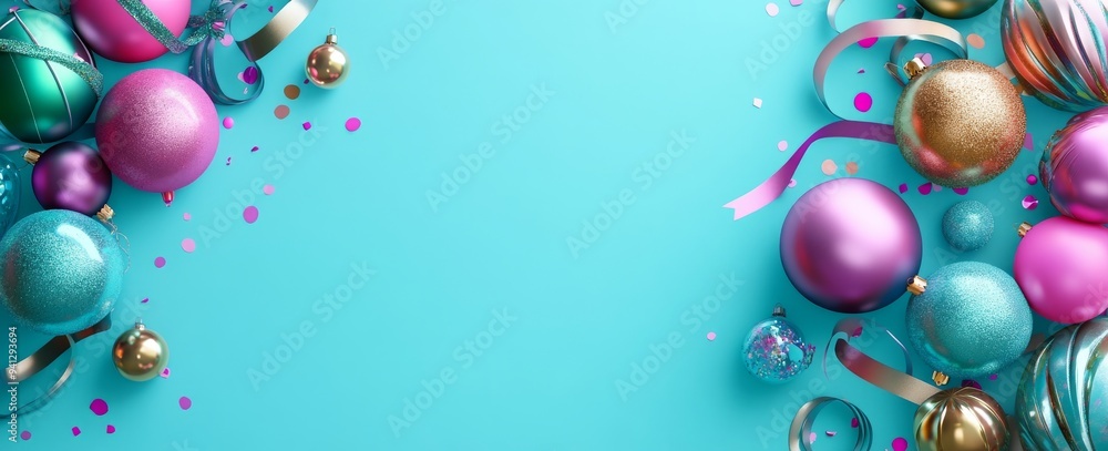 A colorful presentation of the New Year 2025, marking the beginning of a new and exciting era A colorful presentation of the New Year 2025, marking the beginning of a new and exciting era