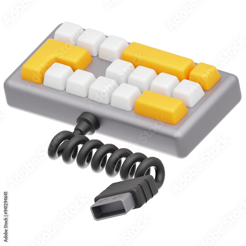 Gaming and hardware 3D icon and illustration