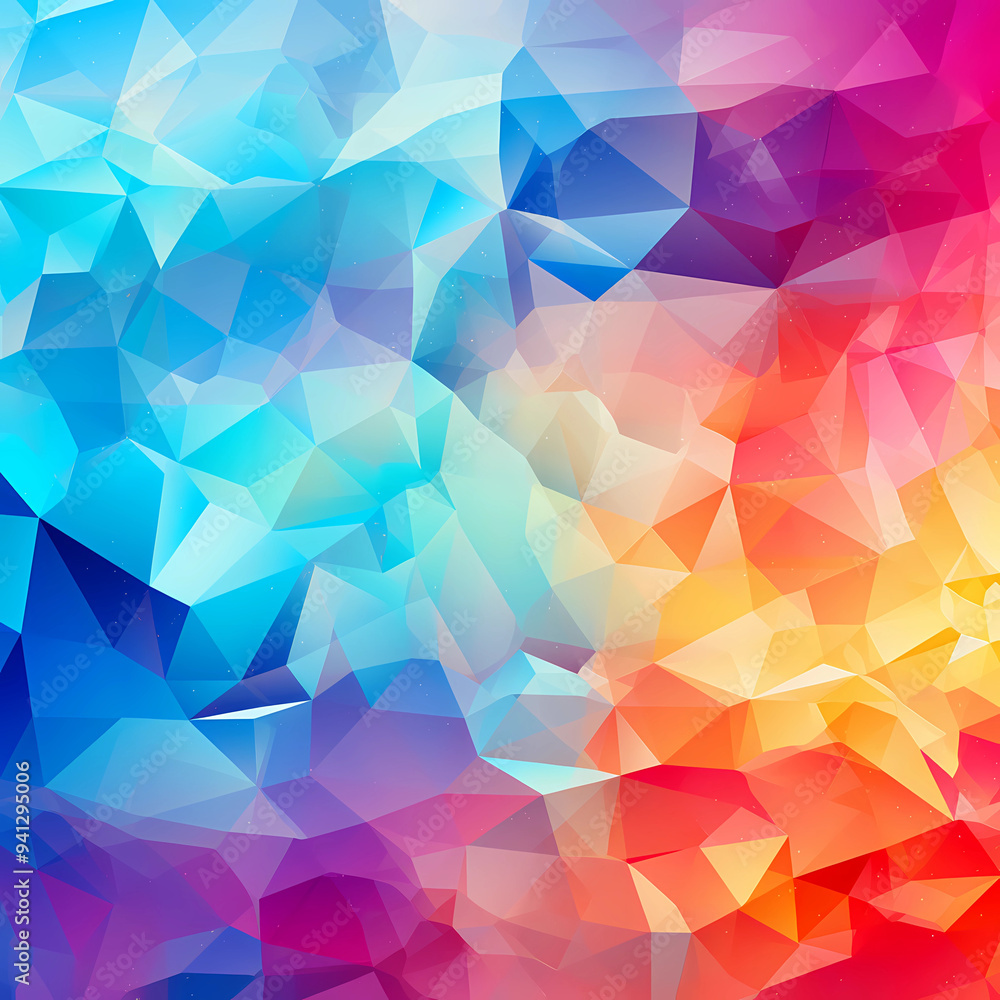 Abstract blue and orange polygon pattern Abstract blue and orange polygon pattern