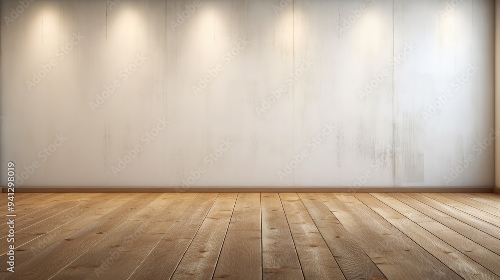 wood floor with white wall for present product wood floor with white wall for present product