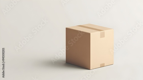 Wooden Cube Box In Minimalist Studio Setup With Empty Background