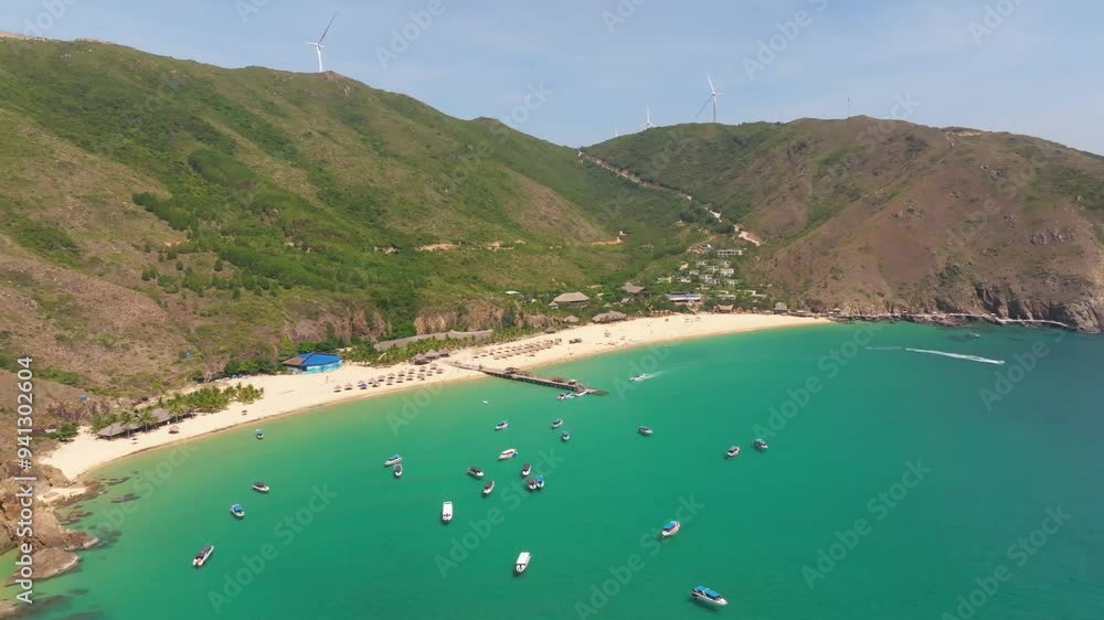 Aerial shot of Ky Co Beach, Nhon Ly Commune, Quy Nhon City, Binh Dinh Province Aerial shot of Ky Co Beach, Nhon Ly Commune, Quy Nhon City, Binh Dinh Province