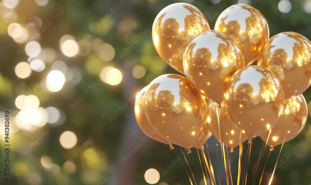 The golden balloons on an abstract background are perfect for celebration banners for the New Year, the Chinese New Year, birthdays, anniversaries, and weddings. This banner is suitable for all The golden balloons on an abstract background are perfect for celebration banners for the New Year, the Chinese New Year, birthdays, anniversaries, and weddings. This banner is suitable for all