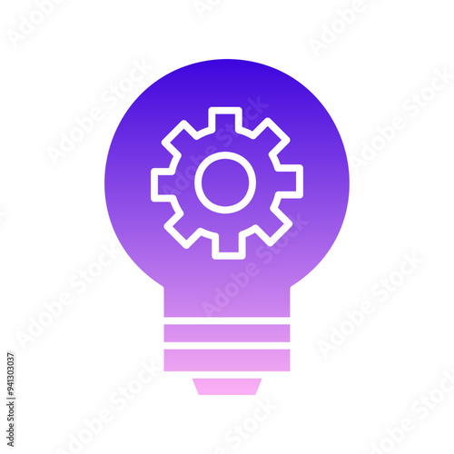 light bulb with gear