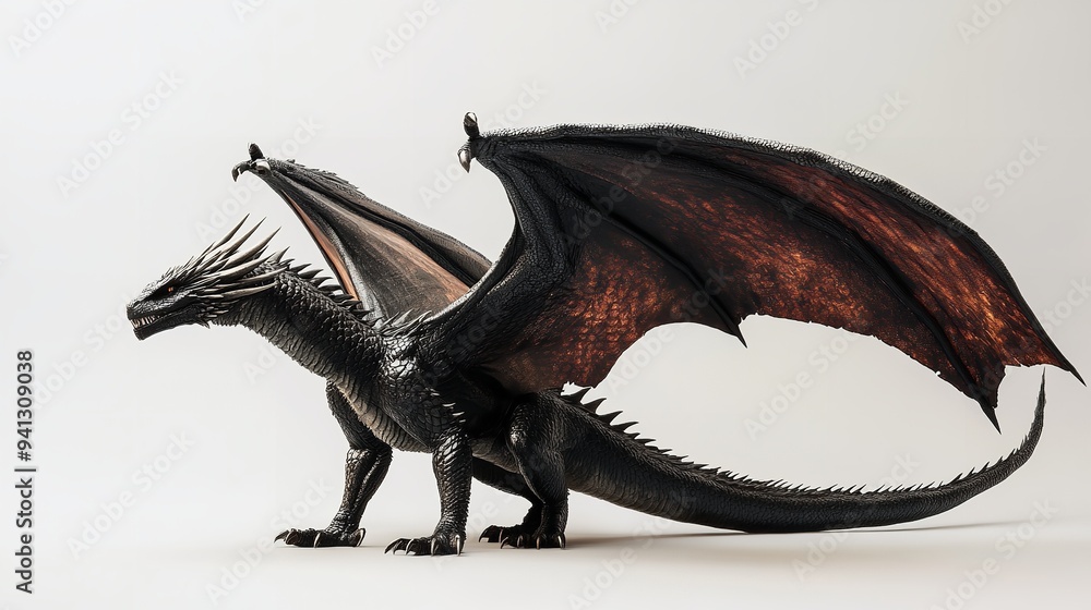 3D rendering of a fantasy dragon whelp isolated on white background 3D rendering of a fantasy dragon whelp isolated on white background