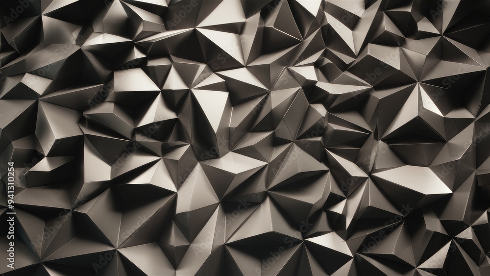 Abstract Gray and Black Geometric Pattern with Polygonal Triangle Mosaic, Ideal for Business and Corporate Use. Vintage Black and White Design. Abstract Gray and Black Geometric Pattern with Polygonal Triangle Mosaic, Ideal for Business and Corporate Use. Vintage Black and White Design.