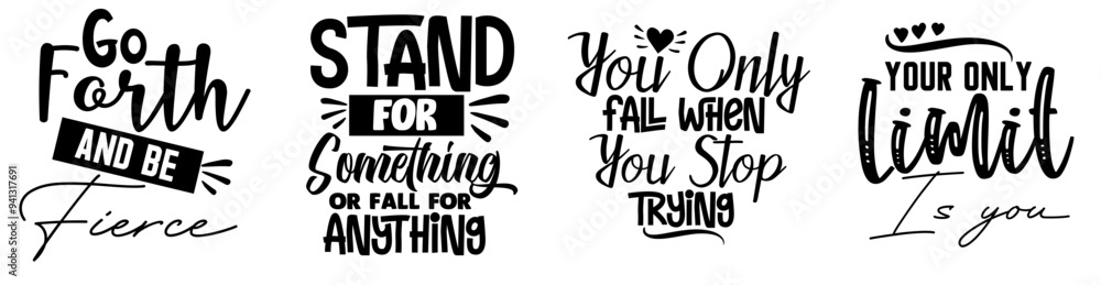 Classic Inspirational Typography, Hand Lettering Pack Vector Illustration for Postcard, Presentation, Bookmark Classic Inspirational Typography, Hand Lettering Pack Vector Illustration for Postcard, Presentation, Bookmark