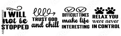 Minimal Positive Thinking Quotes, Calligraphic Lettering Pack Vector Illustration for Vouchers, Book Cover, Motion Graphics