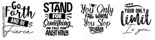 Classic Inspirational Typography, Hand Lettering Pack Vector Illustration for Postcard, Presentation, Bookmark