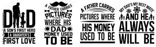 Minimalist Fathers Day Invitation, Trendy Retro Style Illustration Pack Vector Illustration for Newsletter, Holiday Cards, Social Media Post