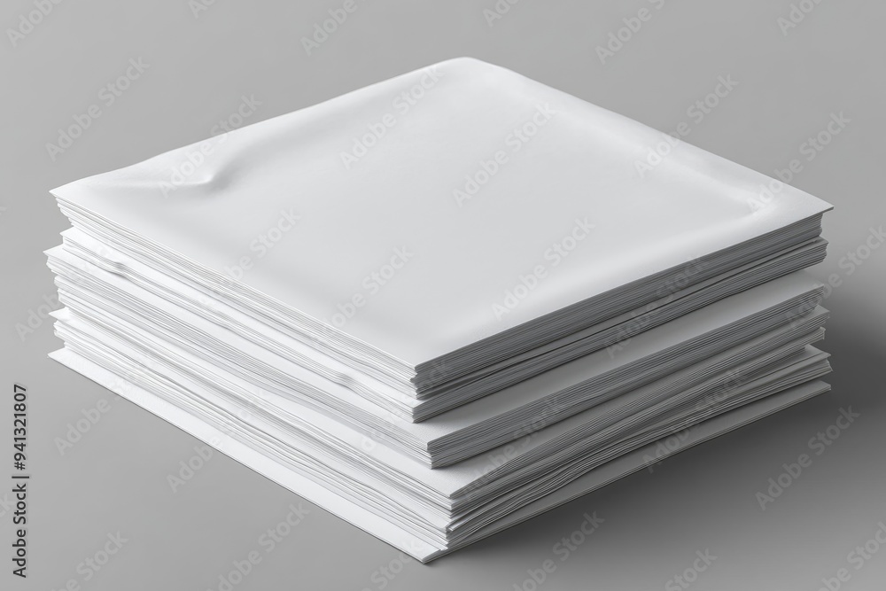 Stack of White Paper Napkins Stack of White Paper Napkins