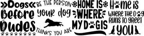 Colourful These Are Dog Hand Lettering, Calligraphic Lettering Collection Vector Illustration for Motion Graphics, Greeting Card, Logo