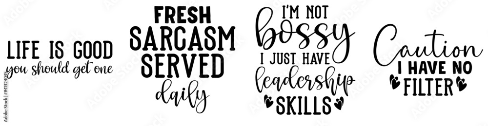 Minimal Sarcastic Quotes, Typographic Emblems Collection Vector Illustration for Presentation, Printing Press, Motion Graphics Minimal Sarcastic Quotes, Typographic Emblems Collection Vector Illustration for Presentation, Printing Press, Motion Graphics
