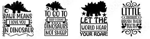 Vibrant Dinosaur Calligraphic Lettering, Calligraphy Collection Vector Illustration for Magazine, Vouchers, Printable