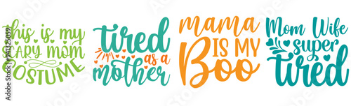 Colourful Different Calligraphy, Invitation Set Vector Illustration for Logo, Postcard, Banner