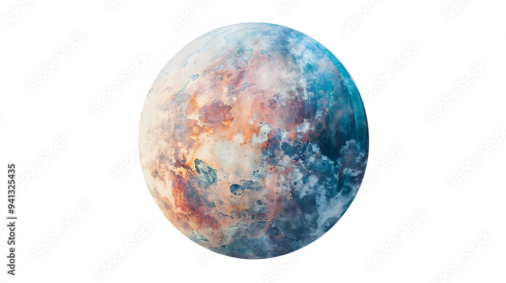 Exoplanet Space Element Watercolor Style Exoplanet Space Element Watercolor Style