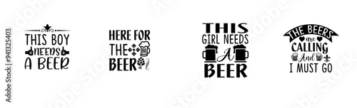 Creative Bear Quotes, Calligraphy Collection Vector Illustration for Mug Design, Poster, Infographic