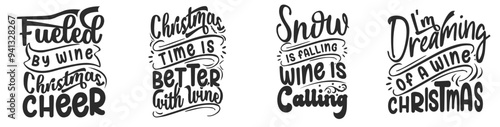 Creative Wine Labels And Badges, Hand Lettering Pack Vector Illustration for Newsletter, Greeting Card, Holiday Cards