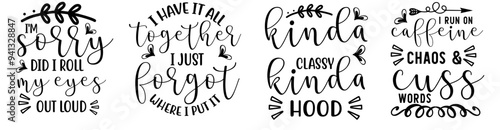 Minimal Sarcastic Quotes, Trendy Retro Style Illustration Collection Vector Illustration for Poster, Holiday Cards, Greeting Card