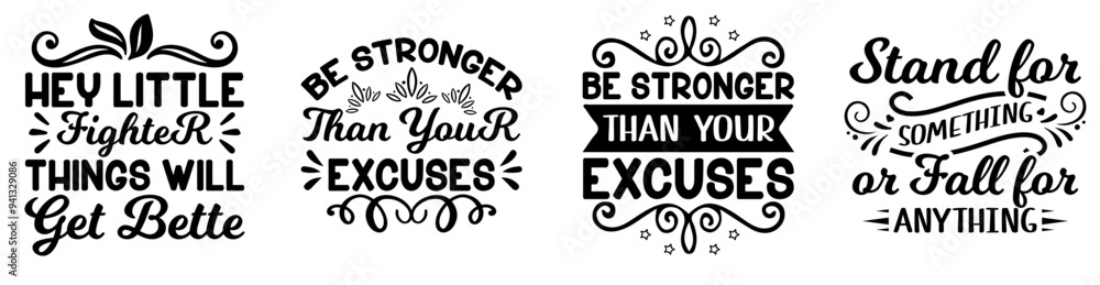 Classic Inspirational Hand Lettering, Calligraphic Lettering Bundle Vector Illustration for Motion Graphics, Banner, Icon Classic Inspirational Hand Lettering, Calligraphic Lettering Bundle Vector Illustration for Motion Graphics, Banner, Icon