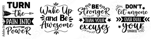 Cute Inspirational Labels And Badges, Invitation Set Vector Illustration for Bookmark, Advertising, Logo