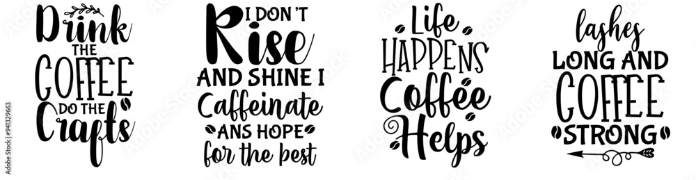 Modern Coffee Invitation, Inscriptions Collection Vector Illustration for Infographic, Banner, Label Modern Coffee Invitation, Inscriptions Collection Vector Illustration for Infographic, Banner, Label