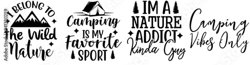 Colourful Adventure Inscriptions, Calligraphy Bundle Vector Illustration for Vouchers, Bookmark, Logo