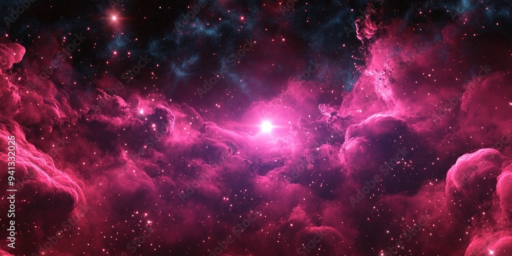 3D cartoon depiction of an emission and reflection nebula known as the Raspberry Nebula located approximately 1 500 light years from Earth in the constellation Orion 3D cartoon depiction of an emission and reflection nebula known as the Raspberry Nebula located approximately 1 500 light years from Earth in the constellation Orion