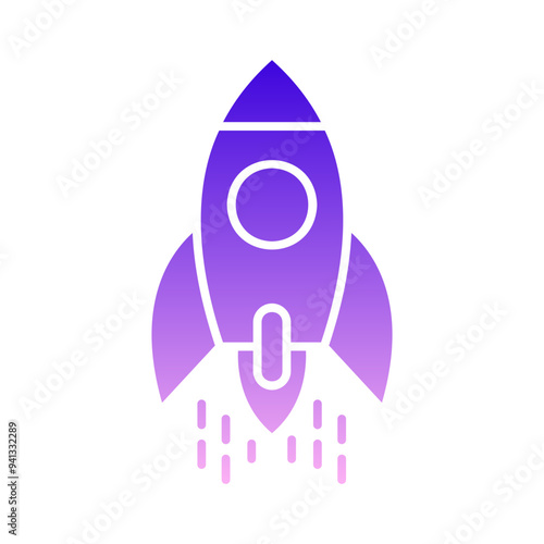 rocket with binary code trail