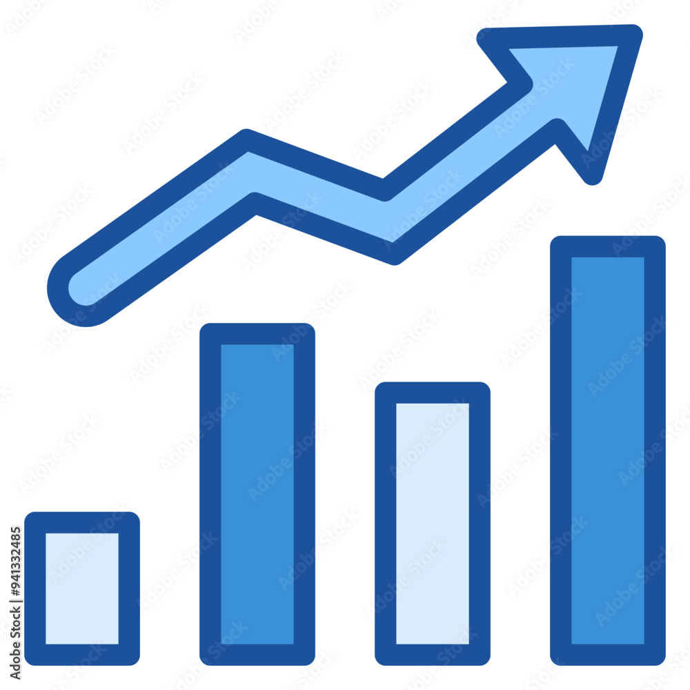 Bar Chart Blue Icon Bar Chart Blue Icon