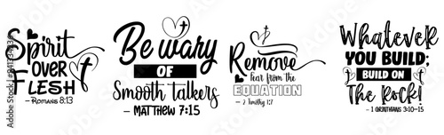 Cute Christian Quotes, Trendy Retro Style Illustration Bundle Vector Illustration for T-Shirt Design, Infographic, Icon
