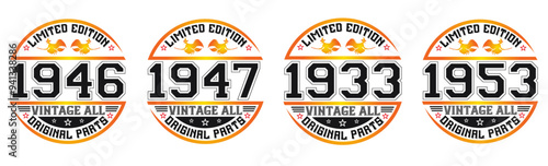 Creative Vintage Invitation, Typographic Emblems Collection Vector Illustration for Infographic, Advertisement, Book Cover