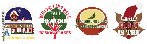 Minimalist Witch Invitation, Typographic Emblems Pack Vector Illustration for Label, Logo, Motion Graphics