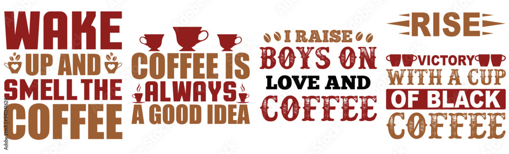 Creative Coffee Inscriptions, Phrases Bundle Vector Illustration for Infographic, Advertising, Holiday Cards Creative Coffee Inscriptions, Phrases Bundle Vector Illustration for Infographic, Advertising, Holiday Cards