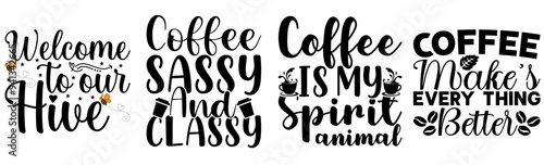 Modern Bee Inscriptions, Calligraphy Bundle Vector Illustration for Flyer, Brochure, Advertisement