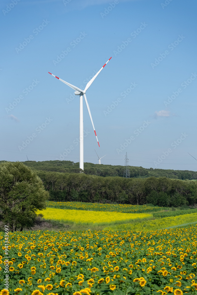 wind power turbines in agriculture field wind power turbines in agriculture field