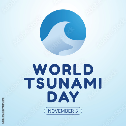 World Tsunami Day vector design template good for celebration usage. World Tsunami Day design. flat design. eps 10.