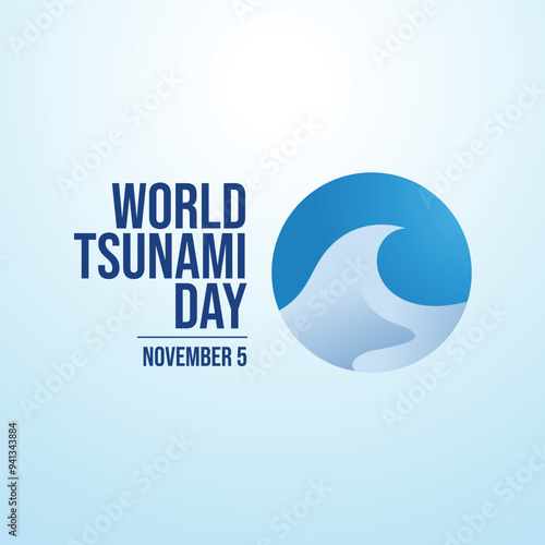 World Tsunami Day vector design template good for celebration usage. World Tsunami Day design. flat design. eps 10.