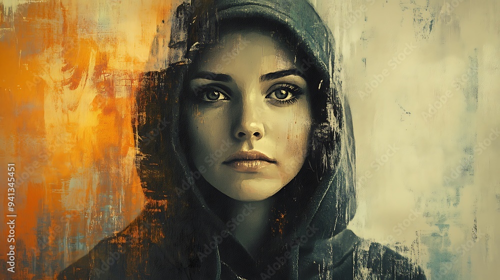 A Portrait of a Woman with Pensive Eyes A Portrait of a Woman with Pensive Eyes